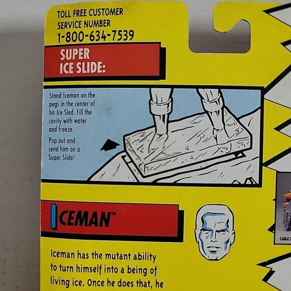 Marvel Comics X Men Iceman Action Figure 1993 Toybiz Vintage - MINT IN PACKAGE - Picture 5 of 5